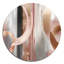 «Pink Rosegold Circle Chaos V», art moderne abstrait rond, transitionnel, métal-88628637