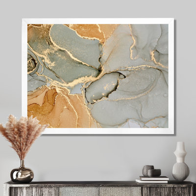 " Brown Luxury Abstract Fluid Art IV "