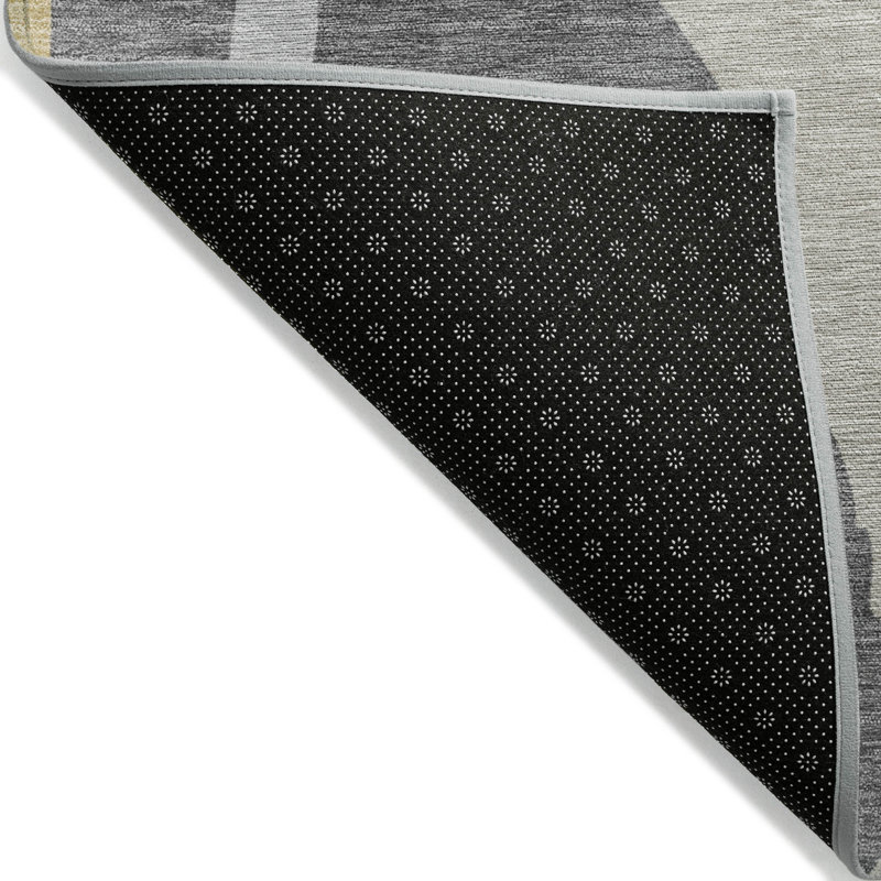 Tapis intérieur / extérieur noir Petala , 2'3" x 7'6"
