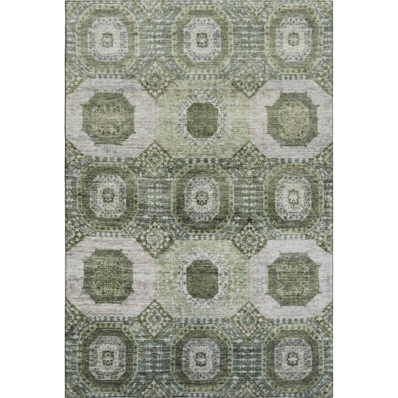 Premium Machine Washable Mayfield AMF1926 Panels Rug, Rectangle 5' x 7'6"