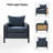 Claria Coastal 32.75" Solid Wood Upholstered Armchair With Woven Rattan Arms-157081041
