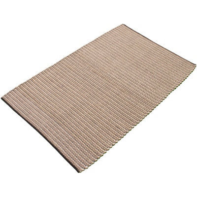 Tapis décoratif de laine brun clair en laine noué à la main de conception unique 5 pi 3 po x 7 pi 10 po noué à la main New Age