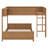 Full XL Over Full XL Wooden Bunk Bed With Built-In Storage Shelf & Ladder-422782843