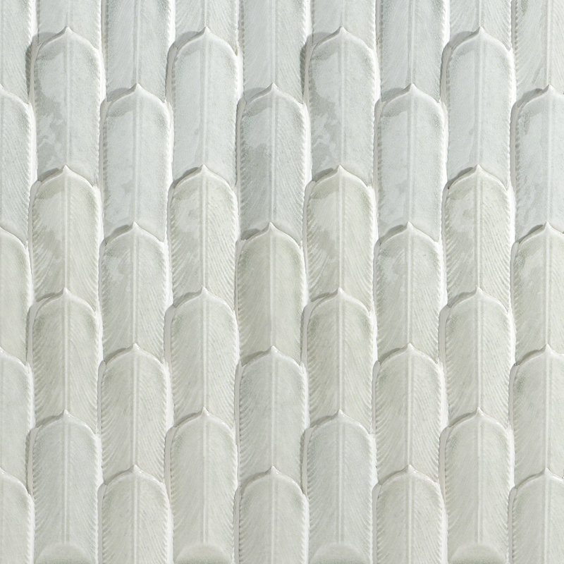 Prong 12" x 12" Ceramic Mosaic Tile (1.13 Sq. Ft. / Sheet), Ice
