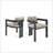 Patio Outdoor Aluminum Dining Chair Set Of 2 With Comfortable Cushions For Elegant Outdoor Seating-1218547751