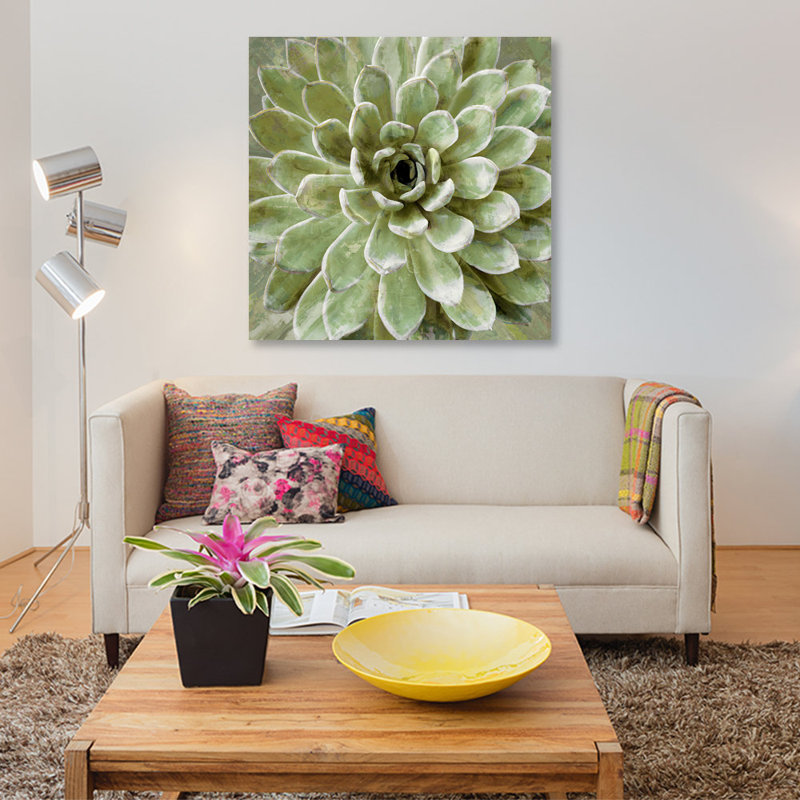 «Succulent VI», impression sur toile, H 12 po x l 12 po x P 1,5 po, Pas de tapis, Toile tendue