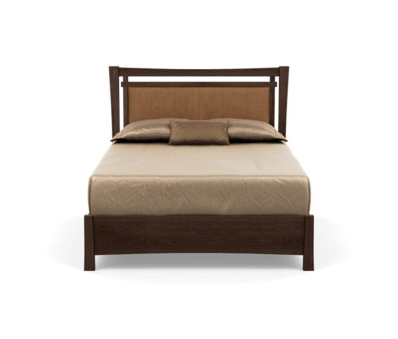 Monterey Upholstered Bed, California King, Smoke Cherry, Slate Fabric