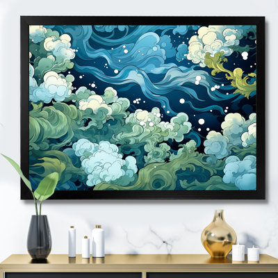 «Jungle River Collage At Night 1», art mural jungle