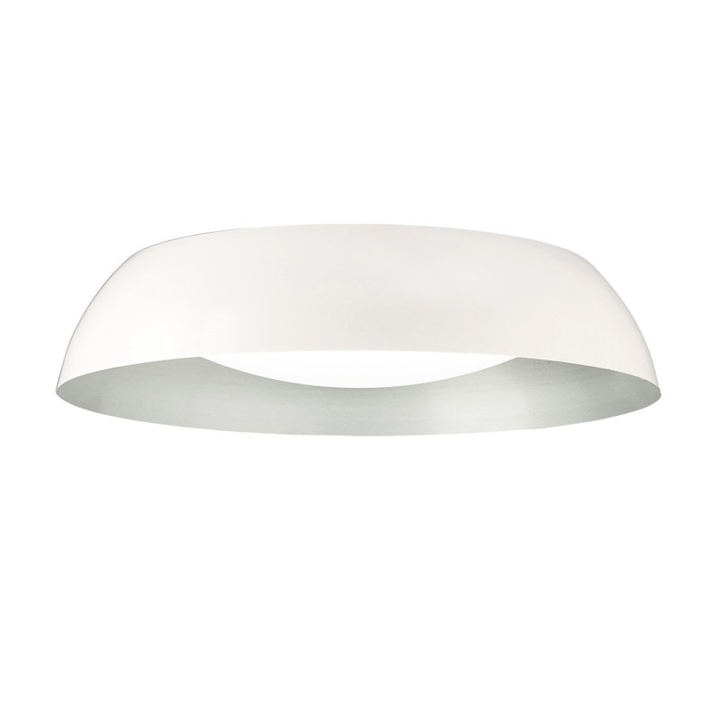Septimus Acrylic LED Flush Mount, White, 14cm H x 60cm W x 60cm D