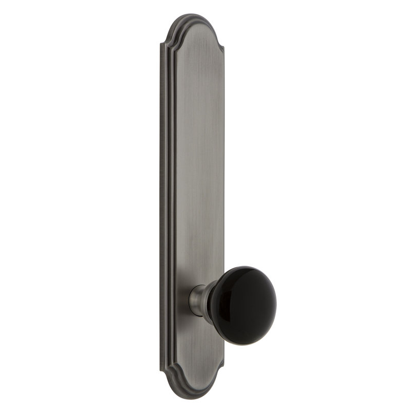 Plaque de passage Grandeur avec bouton de porte Coventry, Étain antique, 2-3/8 po