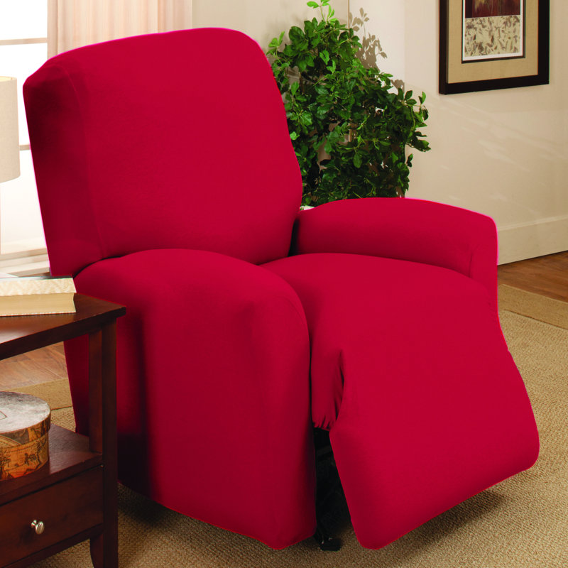 Housse pour fauteuil inclinable à coussins en T, Rouge