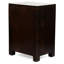 Table d'appoint 3 tiroirs en noyer foncé