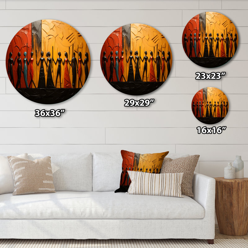 Art tribal africain, rythmes tribaux, H 23 po x l 23 po
