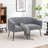 Upholstered Faux Fur Loveseat-1108305445-1108305448