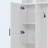 55" Farmhouse Hall Tree with Storage Bench, Adjustable Shelves & 6 Hooks, White-381597791