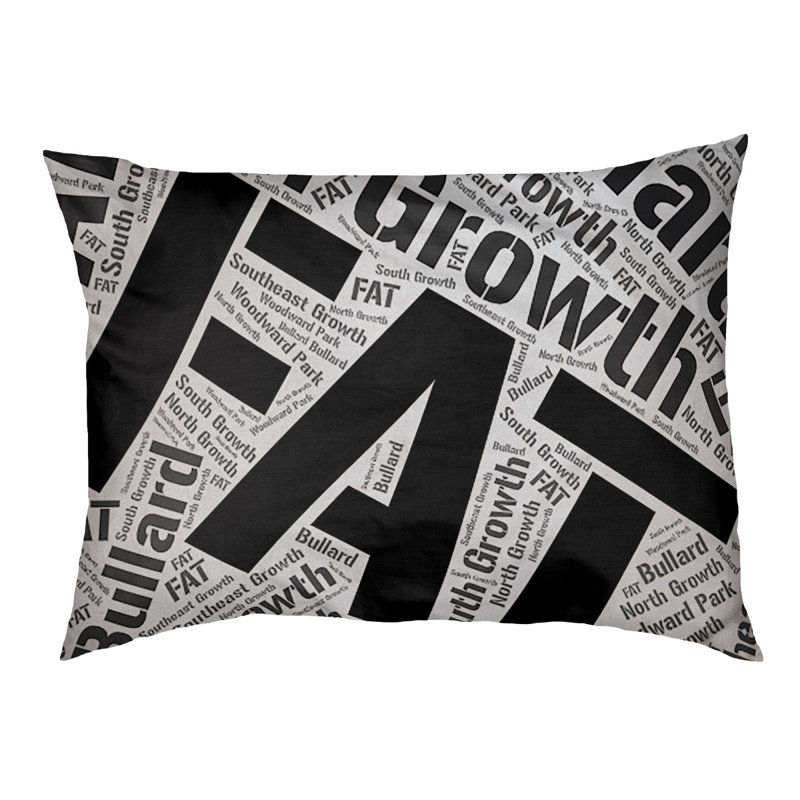 Coussin de chien « districts », Noir, Grand (l 40 po x P 30 po x H 14 po), Fresno