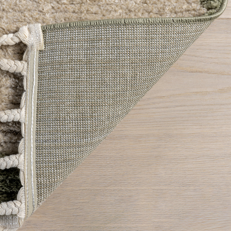 Fent High/Low Diamond Tassel Area Rug, Rectangle 9' x 12'