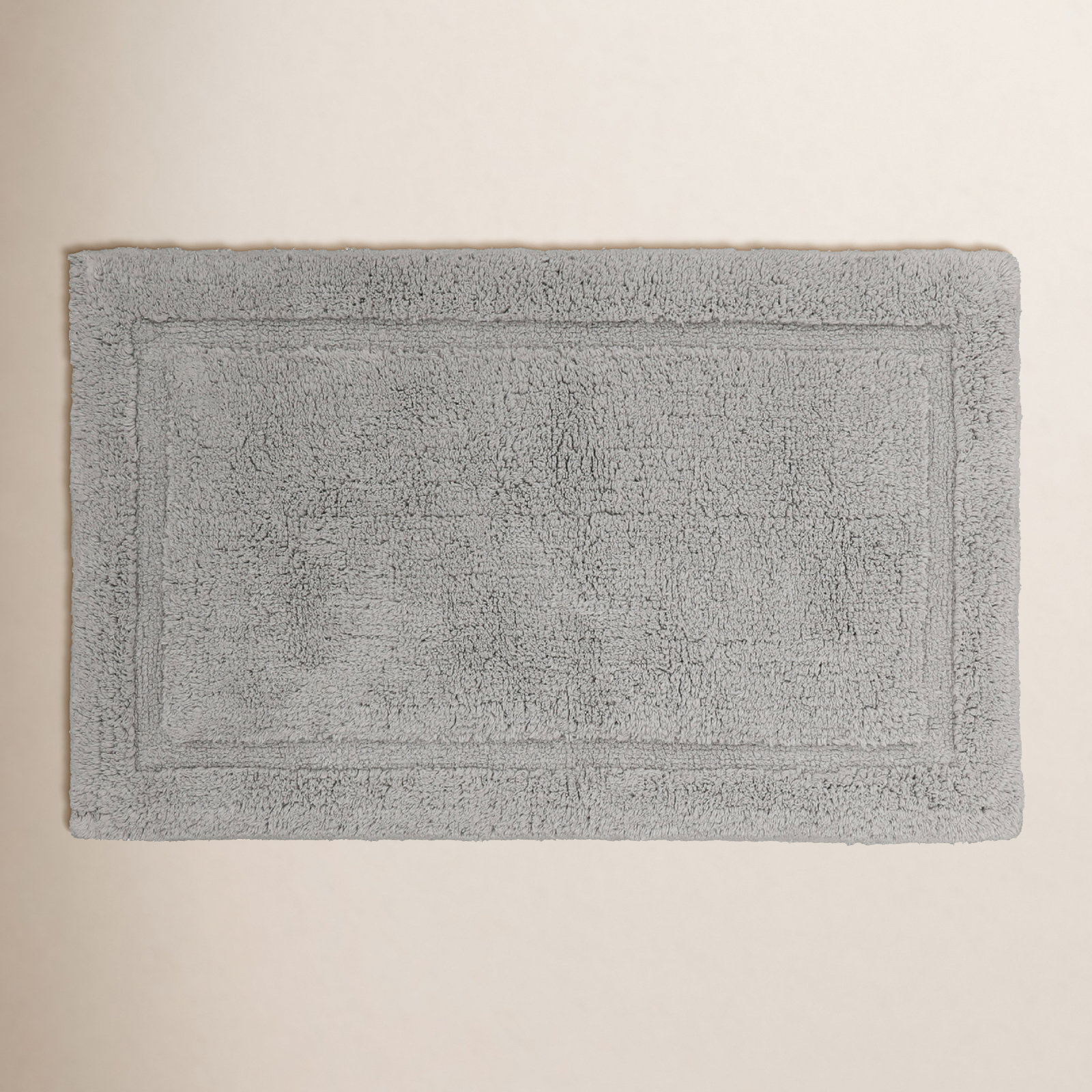 Rane Plush Cotton Bath Mat, 20"W x 32"L, Soft Gray