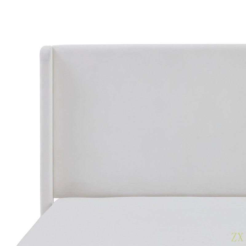 Structure de lit tapissier Carmen, Blanc