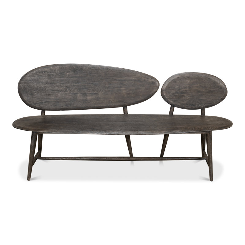 Melva Solid Wood Dining Bench, Gray