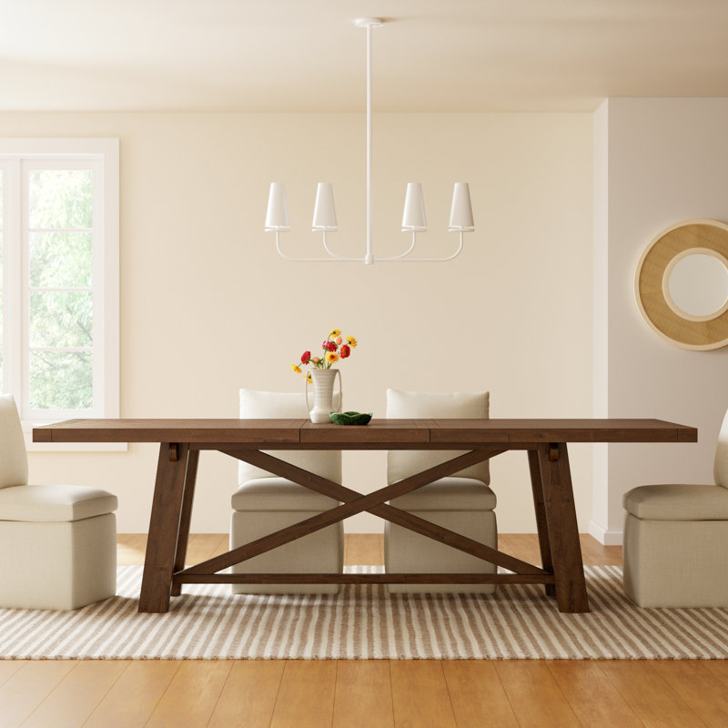 Bianca Extendable Dining Table, Medium Brown