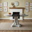 Ensemble de table de salle à manger ronde extensible rétro en chêne avec quatre fauteuils rembourrés-1738239485