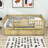Wood Daybed with Twin Trundle and Guardrails-537538286-537538291