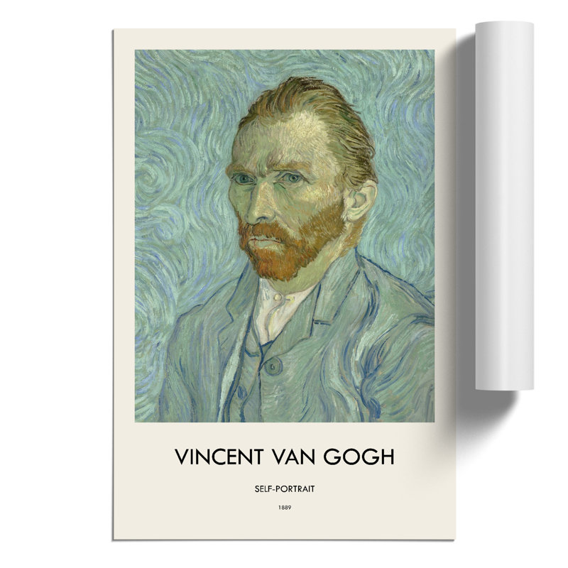 Self Portrait Print by Vincent van Gogh - Frameless Print, 30cm H x 21cm W x 0.1cm D