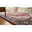 Tapis rouge en laine noué à la main à motif floral médaillon classique traditionnel rouge moderne-1623227493