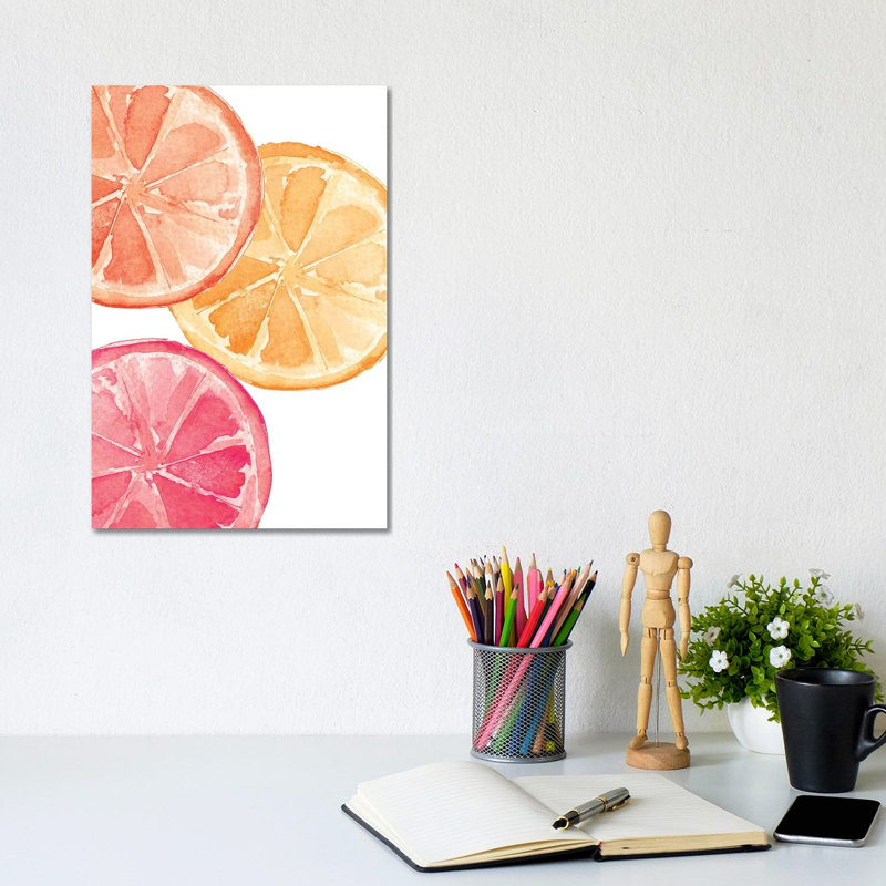 Citrus Slices by Melissa Selmin - Print on Canvas, Wrapped Canvas, 66.04 cm H x 45.72 cm W x 3.175 cm D