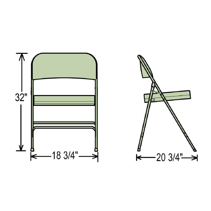 NPS 3200 Series Premium 2-inch Vinyl Upholstered Double Hinge Folding Chair, Blue/Gray Frame