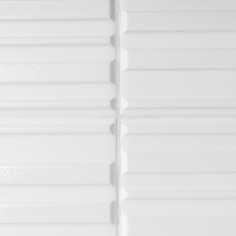 Sydney 8x16 3D Mixed Finish Ceramic Tile, White