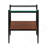 Set of 2 Modern Rectangle End Tables, Tempered Glass Top with MDF Layer, Clear Transparent Side Tables for Living Room