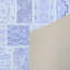 Tapis bleu / mauve / gris en polyester tissé à plat à la machine Eka-1096105886