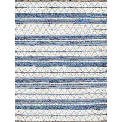 Tapis rayé bleu Hornersville