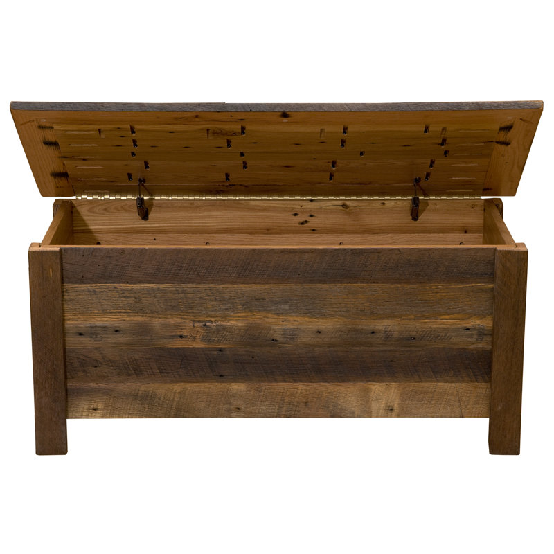 Fireside Lodge Barnwood Blanket Chest - Wood Top, Barnwood Legs
