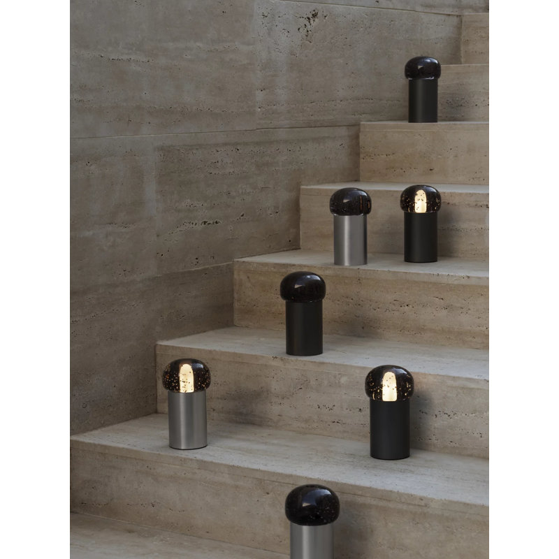 IRIS Metal Globe Lamp, Gunmetal Gray