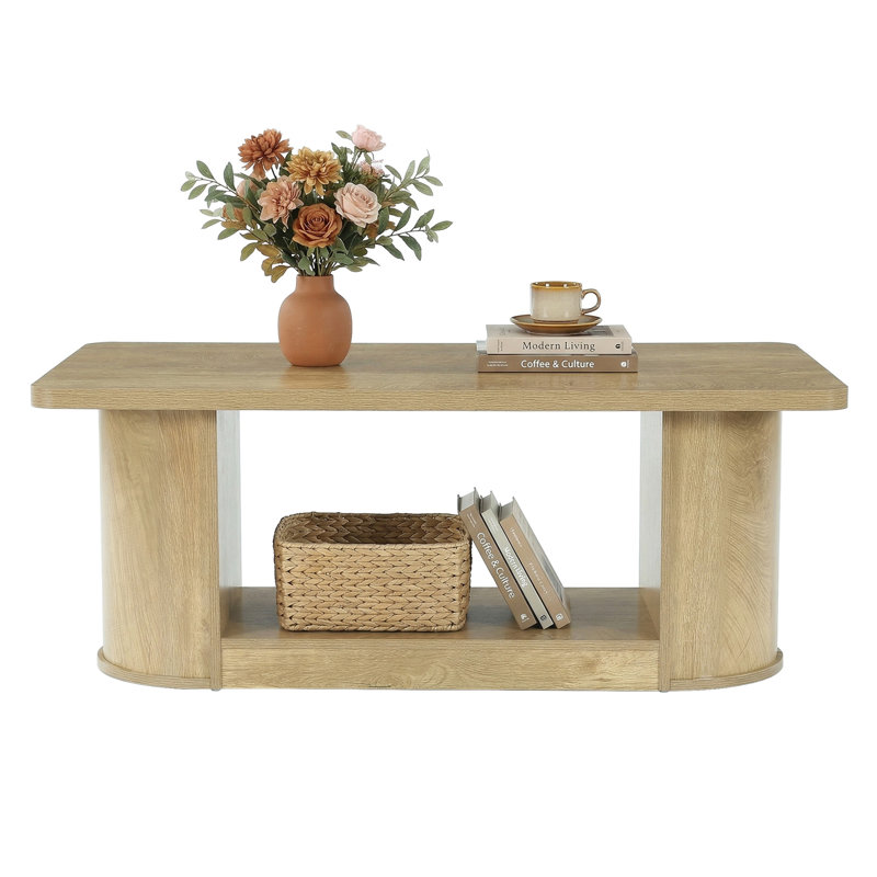 Pedestal Coffee Table with Storage