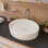 Lavabo de salle de bain vasque ovale blanc