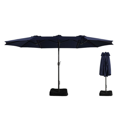 15 Ft Patio Market Umbrella with Base