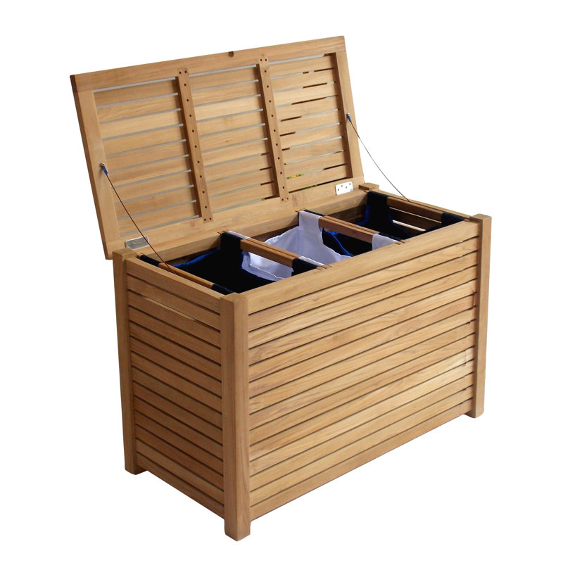 Gohoho Wood Laundry Hamper, Large (23.75" H x 39.5" W x 15.75" D)