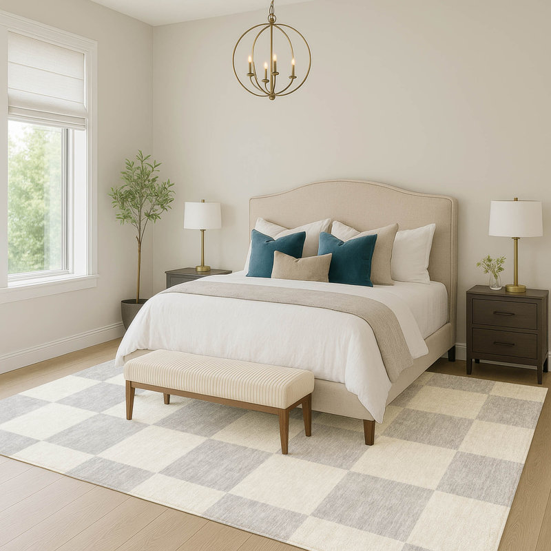 Machine Washable Indoor/Outdoor Braegger ACN2345 Geometric Rug, Rectangle 2'6" x 3'10"