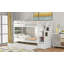 Lit superposé avec lit gigogne simple et 3 escaliers de rangement-733093043