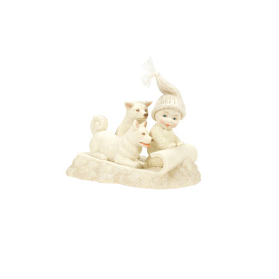Snow Fun Classic  Tobbagon Dogs Figurine 3.35in