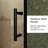 Single Sliding Shower Door 72.In H X 48.In W - Tempered Glass, Black Stainless Steel Handle, & Construction 1/5 Inch Stylish Waterproof-121157567