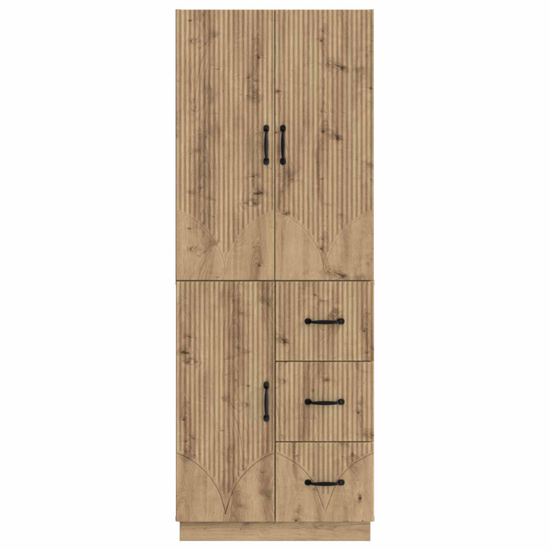 3 -Door 3 Storage Cabinet, Artisan Oak