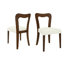 Ensemble de 2 chaises de salle à manger sans accoudoirs (noyer + beige)-1857701394-1857701396