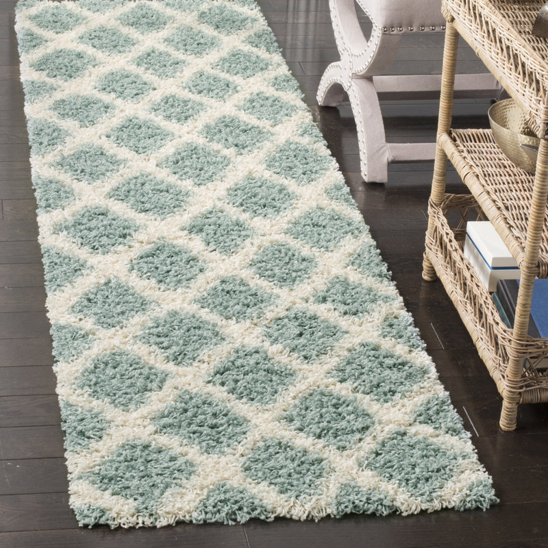 Arsheq Sgd-Dallas Shag Performance Geometric Rug, Runner 2'3" x 8'