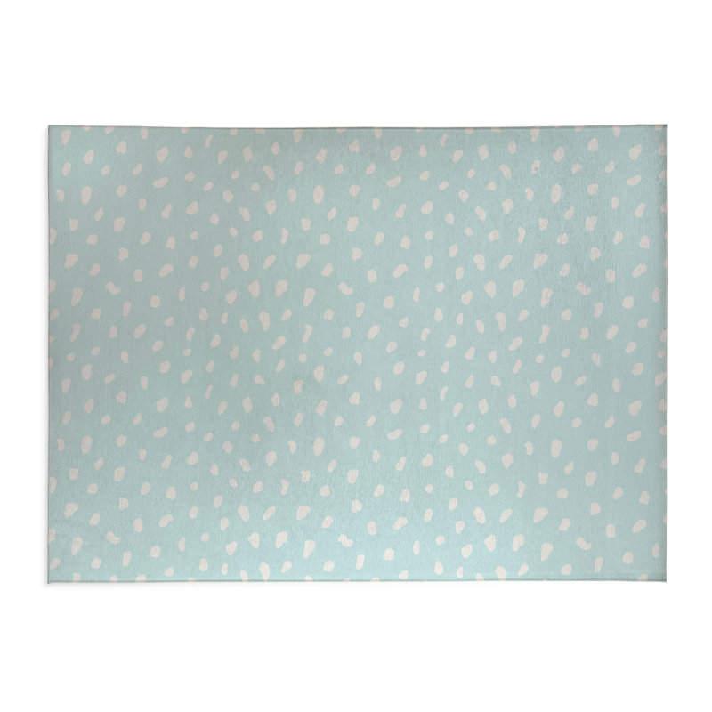 Tapis de bureau décoratif Paint Drop, L 5 pi x L 3 pi, Bleu clair