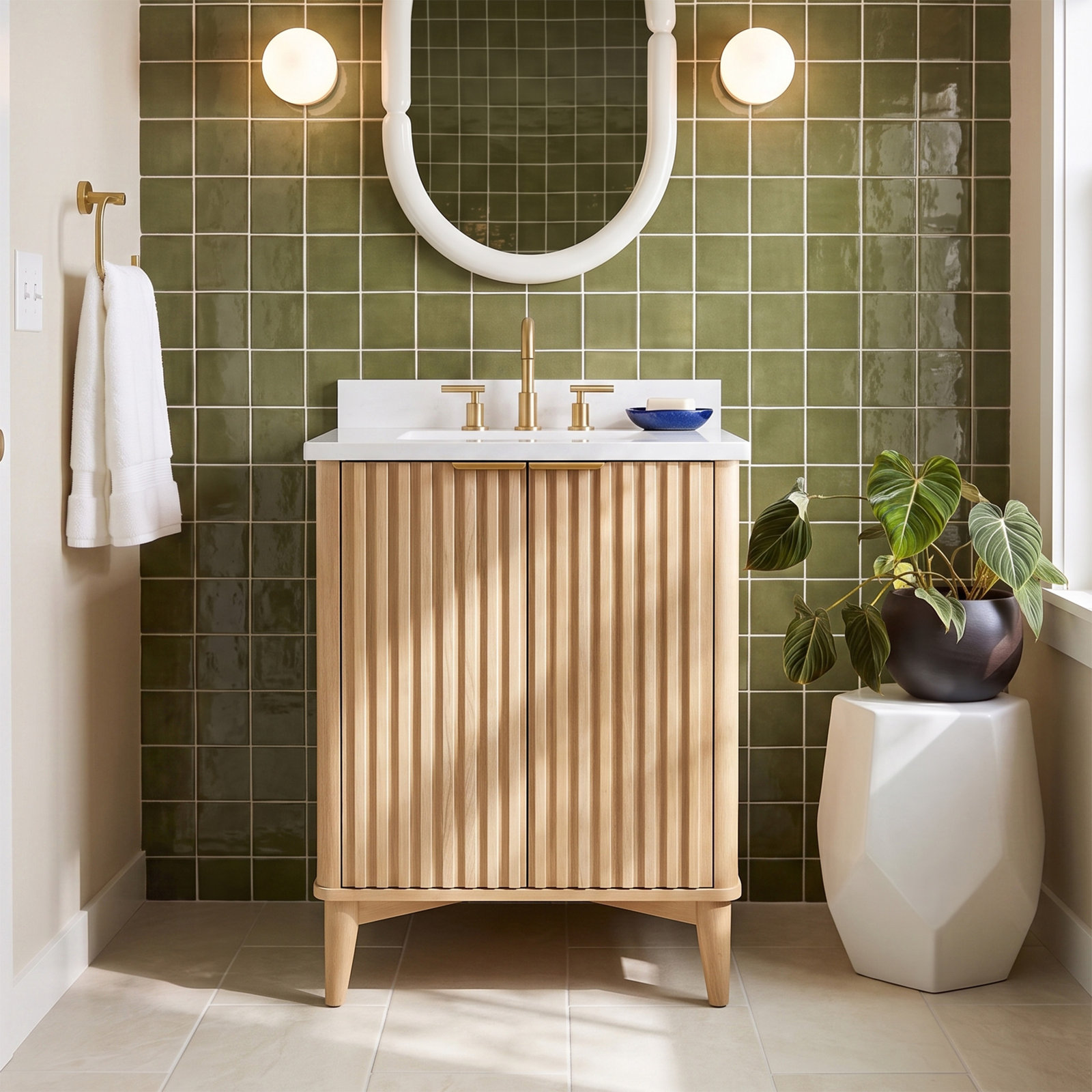  Gabi 24 in. Single Bathroom Vanity, Rustic Ash